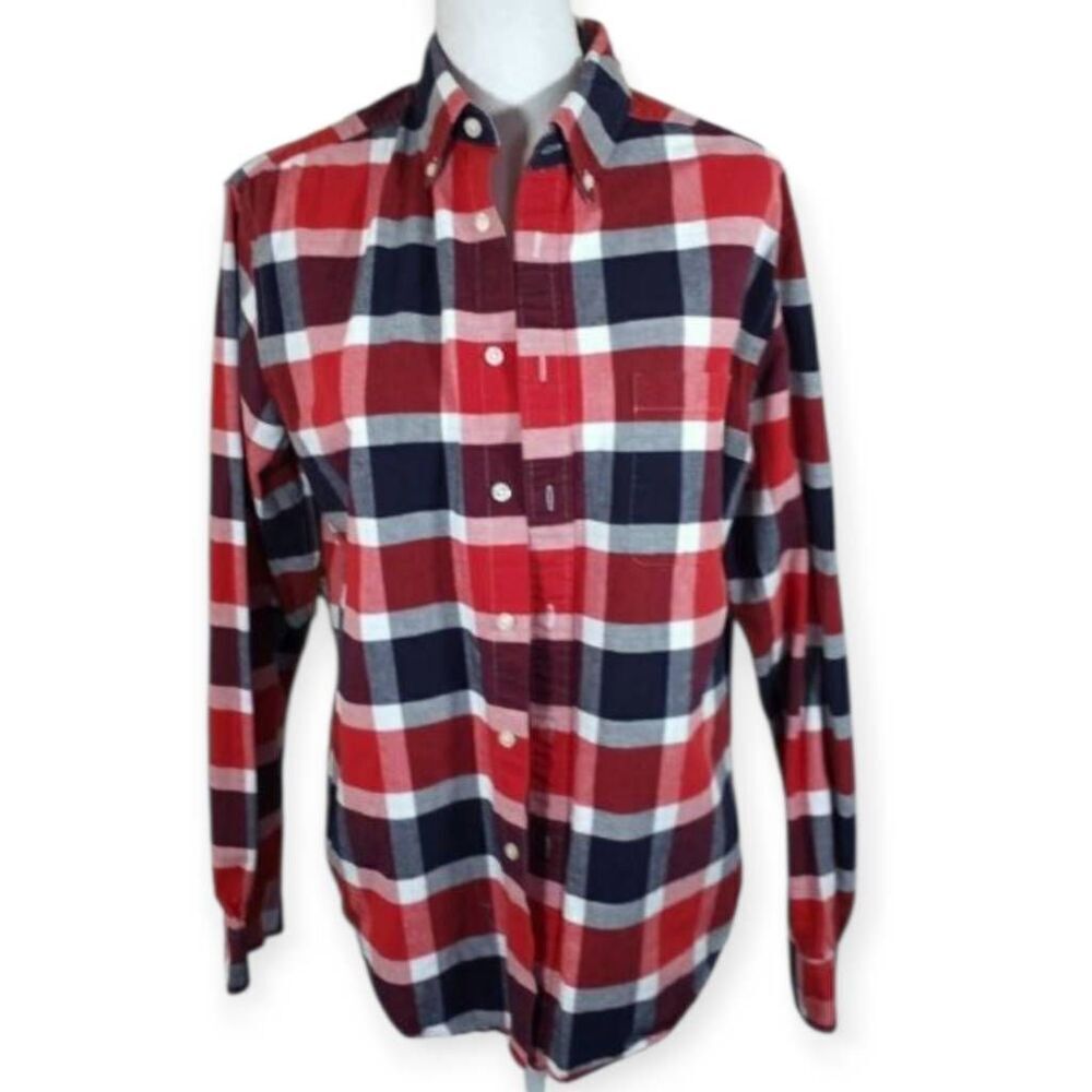 MERONA MENS PLAID SHIRT SZ.M EUC